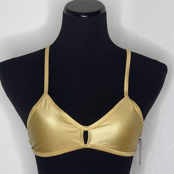 Jolyn Bikini Swim‎ Top Vent Small Gold New with tags - Picture 1 of 5